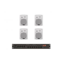 Система фонового звука DV audio LA804PB5W для помещения до 80м.кв. (комплект для фоновой музыки)